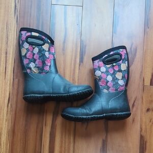 Kids Floral Patterned Boots